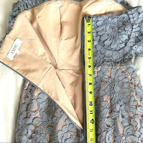 JARLO Adeline all over lace bandeau dress Gray - Picture 10 of 16